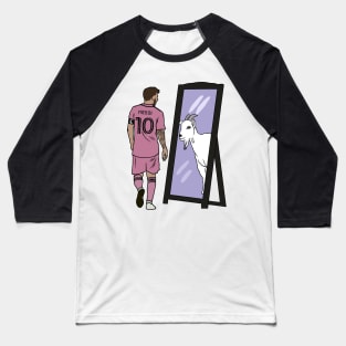 Leo Messi Mirror GOAT Miami Baseball T-Shirt